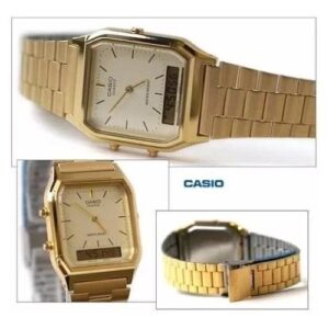 Relógio Casio Dourado com Pulseira de Metal no Atacado e Dropshipping Ref. 794ED