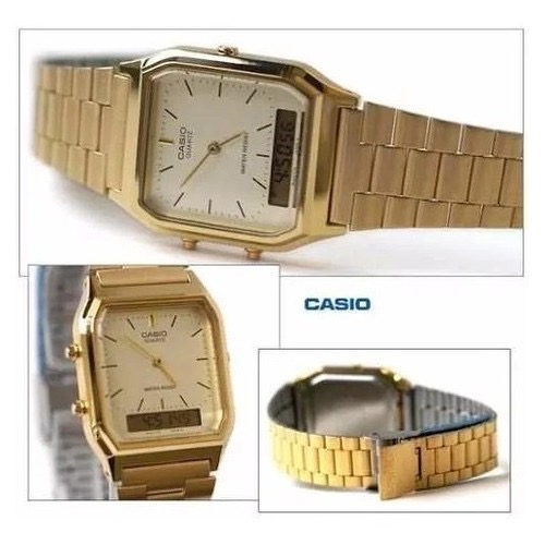 Relógio Casio Dourado com Pulseira de Metal no Atacado e Dropshipping Ref. 794ED