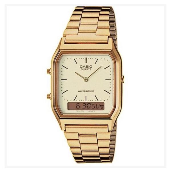 Relógio Casio Quartz Dourado com Pulseira de Metal no Atacado e Dropshipping