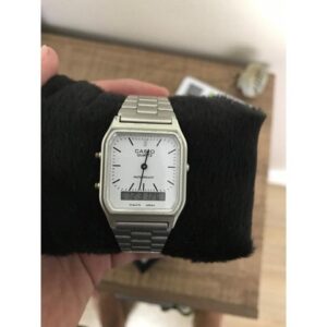 Relógio Casio Vintage Prata com Pulseira de Aço no Atacado e Dropshipping