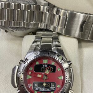 Relógio Citizen Digital Vermelho com Pulseira de Aço Inoxidável no Atacado e Dropshipping