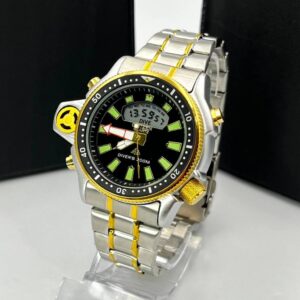 Relógio Citizen Diver 100M Prata E Amarelo com Pulseira de Metal no Atacado e Dropshipping