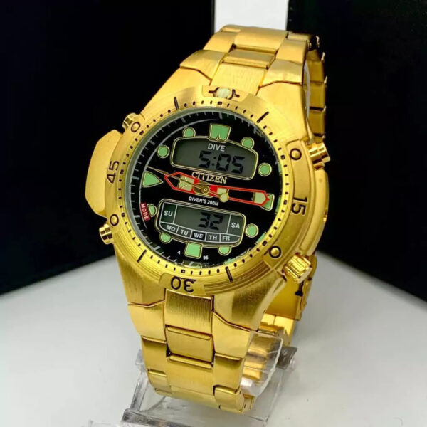 Relógio Citizen Diver 200M Dourado com Pulseira de Aço Inoxidável no Atacado e Dropshipping Ref. CFA46