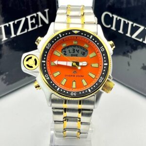 Relógio Citizen Diver 200M Laranja com Pulseira de Aço Inoxidável no Atacado e Dropshipping