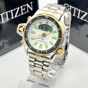 Relógio Citizen Diver B 200M Branco E Dourado com Pulseira de Aço Inoxidável no Atacado e Dropshipping