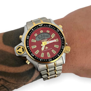 Relógio Citizen Diver B Vermelho com Pulseira de Aço Inoxidável no Atacado e Dropshipping