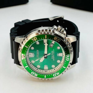 Relógio Citizen Eco-Drive 200M Verde com Pulseira de Silicone no Atacado e Dropshipping