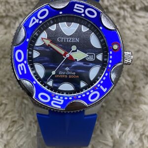 Relógio Citizen Eco-Drive Azul com Pulseira de Silicone no Atacado e Dropshipping