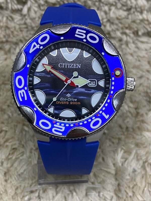 Relógio Citizen Eco-Drive Azul com Pulseira de Silicone no Atacado e Dropshipping