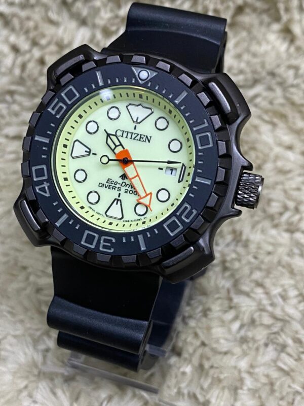Relógio Citizen Eco-Drive Diver's 200 Preto com Pulseira de Borracha no Atacado e Dropshipping