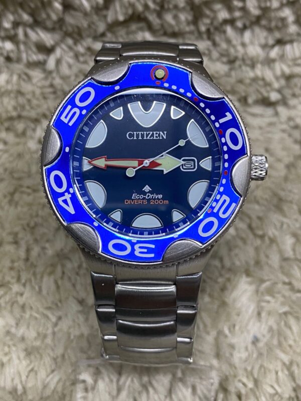 Relógio Citizen Eco-Drive Divers 200M Azul com Pulseira de Aço Inoxidável no Atacado e Dropshipping