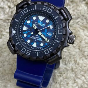 Relógio Citizen Eco-Drive Divers 200M Azul com Pulseira de Silicone no Atacado e Dropshipping