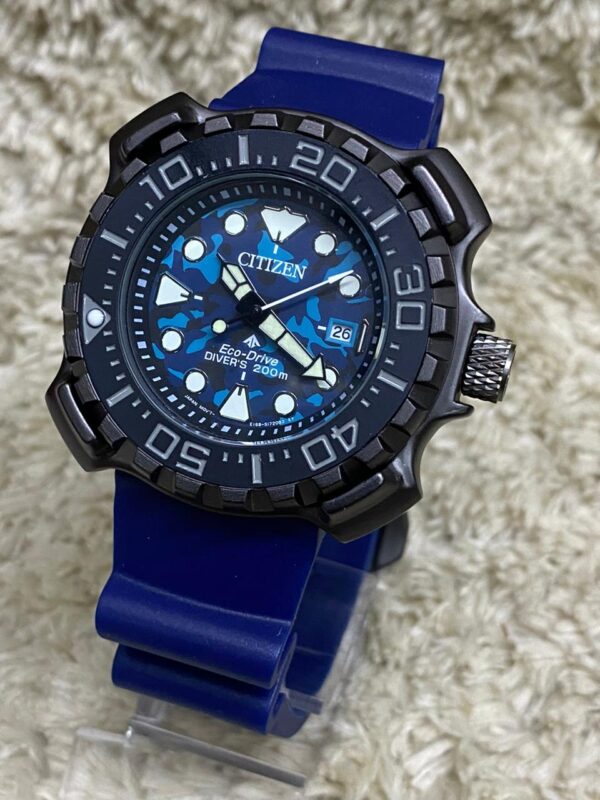 Relógio Citizen Eco-Drive Divers 200M Azul com Pulseira de Silicone no Atacado e Dropshipping