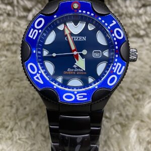 Relógio Citizen Eco-Drive Divers 200M Azul E Preto com Pulseira de Aço Inoxidável no Atacado e Dropshipping
