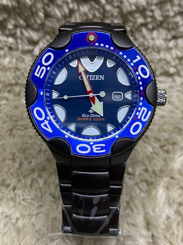 Relógio Citizen Eco-Drive Divers 200M Azul E Preto com Pulseira de Aço Inoxidável no Atacado e Dropshipping