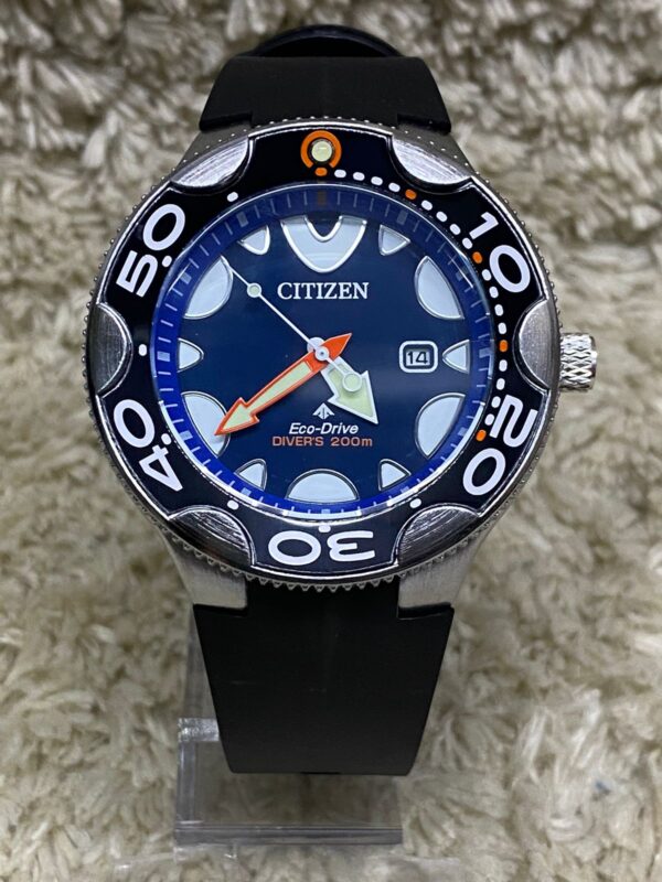 Relógio Citizen Eco-Drive Mergulhador Azul com Pulseira de Silicone no Atacado e Dropshipping