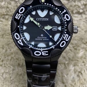 Relógio Citizen Eco-Drive Preto com Pulseira de Aço Inoxidável no Atacado e Dropshipping