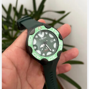Relógio Citizen Eco-Drive Verde com Pulseira de Silicone no Atacado e Dropshipping