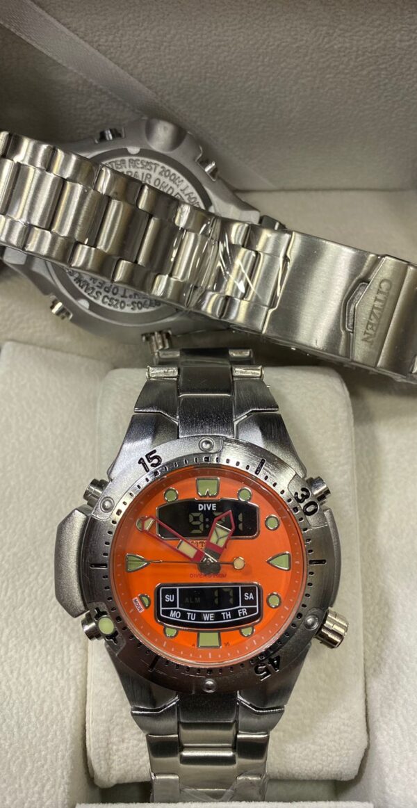 Relógio Citizen Modelo Laranja Laranja com Pulseira de Aço Inoxidável no Atacado e Dropshipping