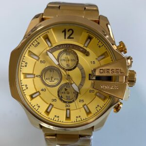 Relógio Diesel Dourado com Pulseira de Metal no Atacado e Dropshipping