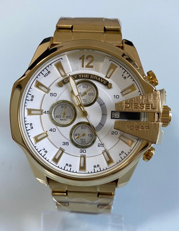 Relógio Diesel Only The Brave Dourado com Pulseira de Aço Inoxidável no Atacado e Dropshipping