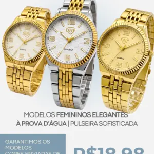 Relógio Feminino Dhp no Atacado e Dropshipping Ref. 441A3