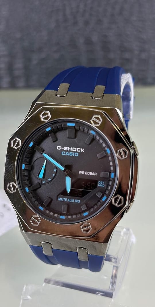 Relógio Gshock Azul E Preto com Pulseira de Silicone no Atacado e Dropshipping