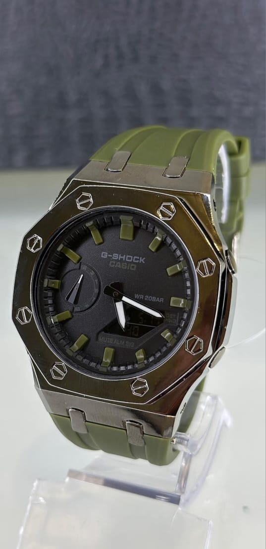 Relógio Gshock Casio Verde Militar com Pulseira de Silicone no Atacado e Dropshipping