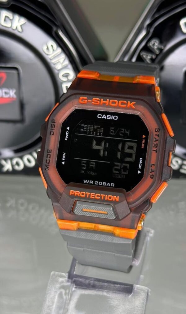 Relógio Gshock Digital Preto E Laranja com Pulseira de Resina no Atacado e Dropshipping