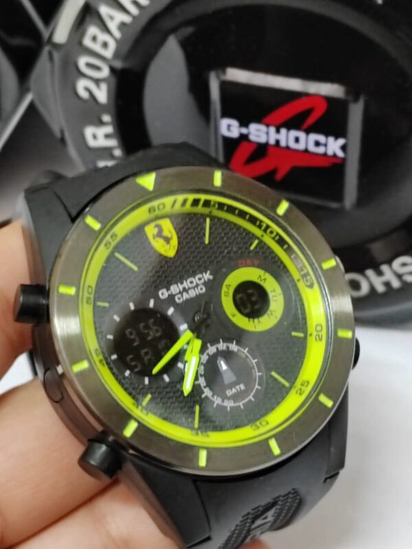 Relógio Gshock G-001 Verde E Preto com Pulseira de Borracha no Atacado e Dropshipping