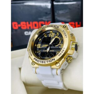 Relógio Gshock Modelo Não Especificado Dourado E Branco com Pulseira de Silicone no Atacado e Dropshipping