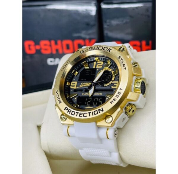 Relógio Gshock Modelo Não Especificado Dourado E Branco com Pulseira de Silicone no Atacado e Dropshipping