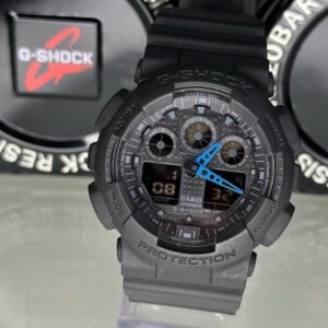Relógio Gshock Preto Com Detalhes Em Azul com Pulseira de Plástico no Atacado e Dropshipping