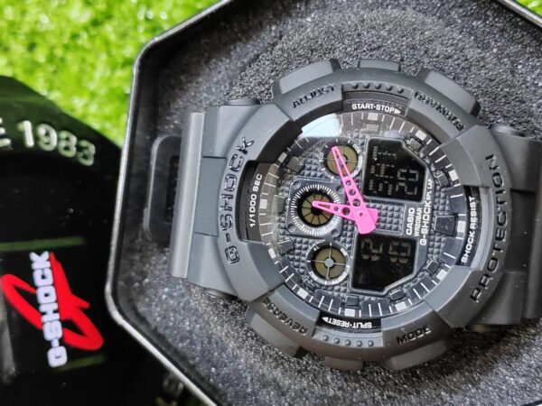 Relógio Gshock Preto Com Detalhes Em Rosa com Pulseira de Resina no Atacado e Dropshipping