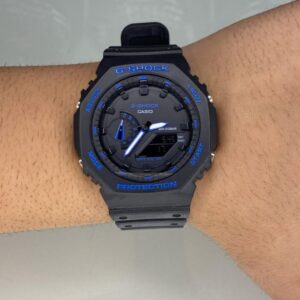 Relógio Gshock Preto E Azul com Pulseira de Silicone no Atacado e Dropshipping