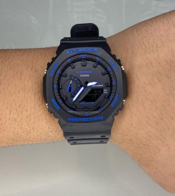 Relógio Gshock Preto E Azul com Pulseira de Silicone no Atacado e Dropshipping