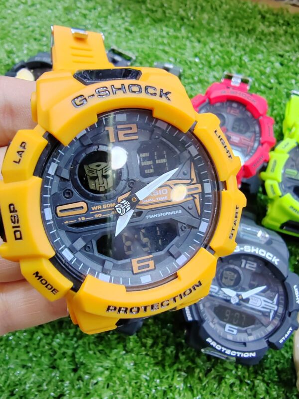 Relógio Gshock Transformers Laranja com Pulseira de Plástico no Atacado e Dropshipping