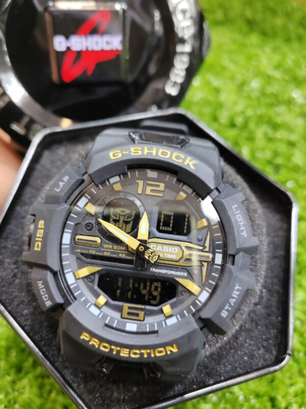 Relógio Gshock Transformers Preto E Amarelo com Pulseira de Resina no Atacado e Dropshipping