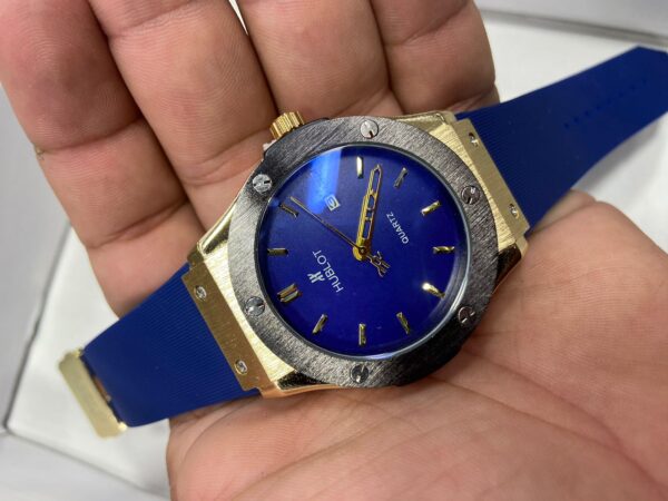 Relógio Hublot Azul com Pulseira de Silicone no Atacado e Dropshipping