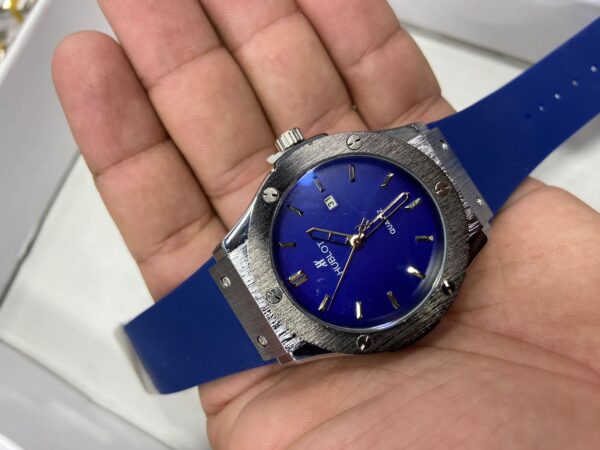 Relógio Hublot Azul com Pulseira de Silicone no Atacado e Dropshipping Ref. 1350E