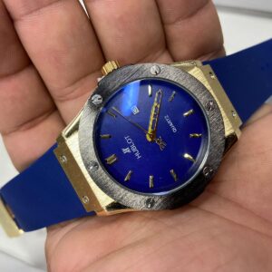 Relógio Hublot Azul com Pulseira de Silicone no Atacado e Dropshipping Ref. 9F47F