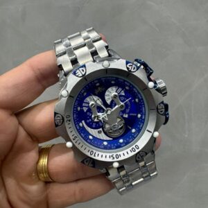 Relógio Invicta Azul com Pulseira de Aço Inoxidável no Atacado e Dropshipping