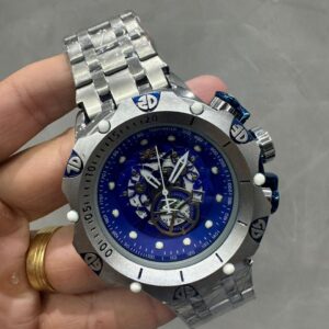 Relógio Invicta Azul com Pulseira de Metal no Atacado e Dropshipping