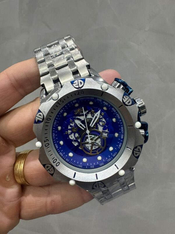 Relógio Invicta Azul com Pulseira de Metal no Atacado e Dropshipping