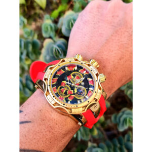 Relógio Invicta Colorido Dourado E Colorido com Pulseira de Silicone no Atacado e Dropshipping
