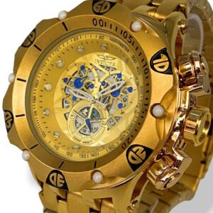 Relógio Invicta Dourado com Pulseira de Aço no Atacado e Dropshipping Ref. C6FF3