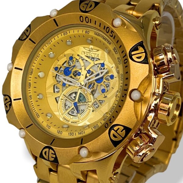 Relógio Invicta Dourado com Pulseira de Aço no Atacado e Dropshipping Ref. C6FF3