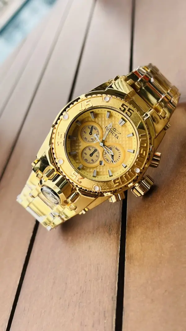 Relógio Invicta Dourado no Atacado e Dropshipping Ref. 719BE