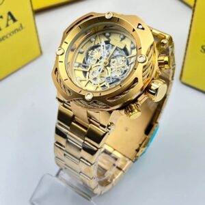 Relógio Invicta Modelo Dourado Dourado com Pulseira de Metal no Atacado e Dropshipping
