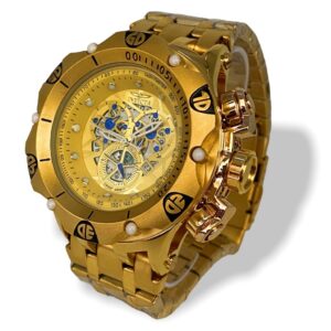 Relógio Invicta Modelo Não Especificado Dourado com Pulseira de Aço Inoxidável no Atacado e Dropshipping Ref. BE798
